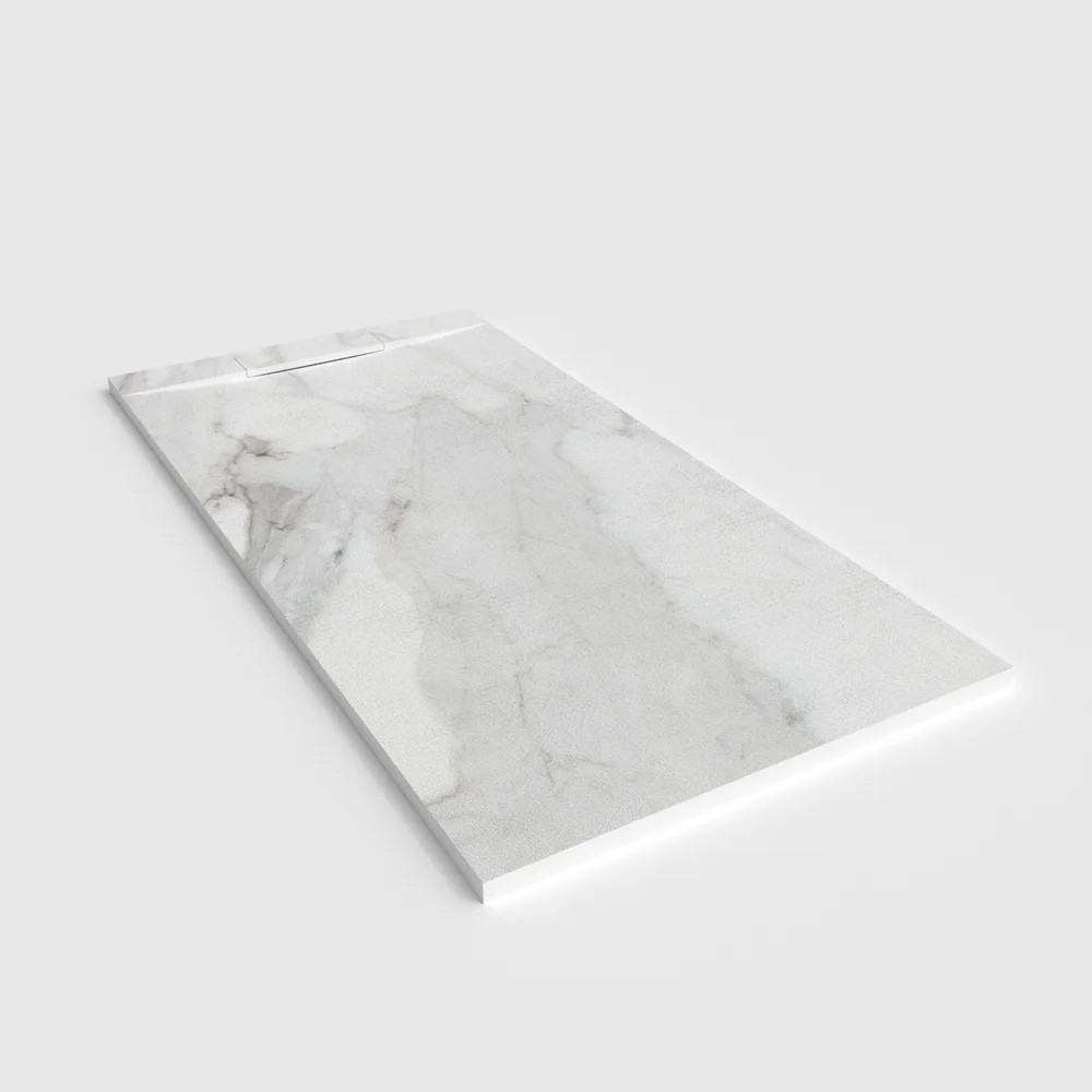 Plato de ducha 3D Plaster efecto mármol ALTARAE - vista en perspectiva