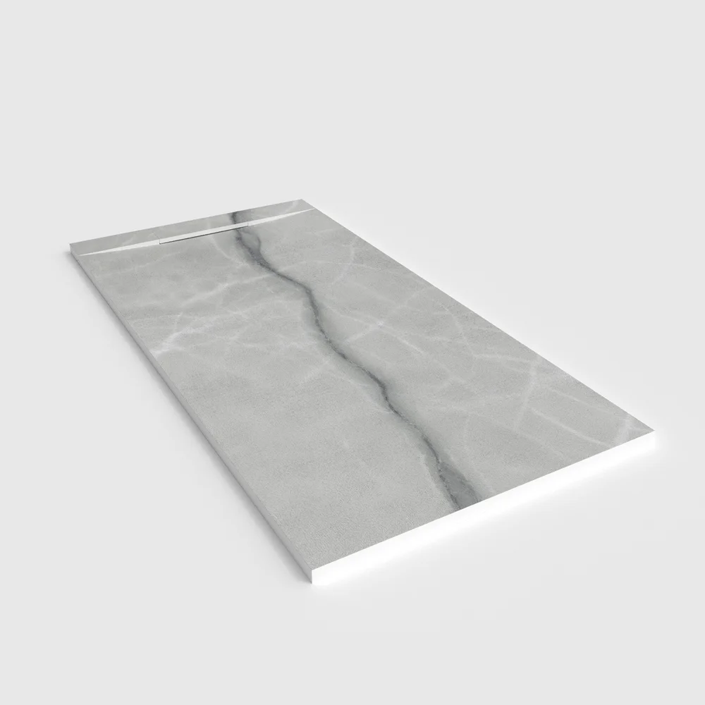 Plato de ducha 3D Plaster efecto mármol ANCARION - vista en perspectiva