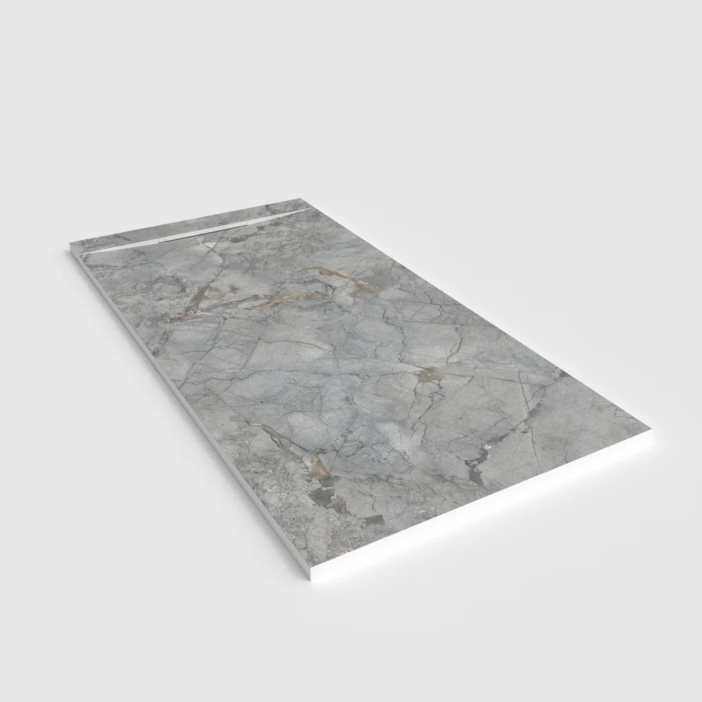 Plato de ducha 3D Plaster efecto mármol CREMAZZIA - vista en perspectiva