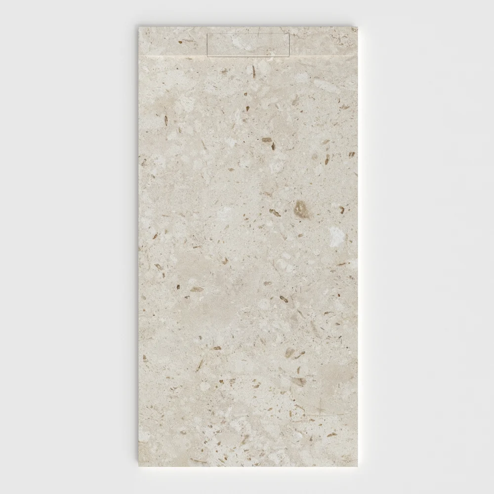 Plato de ducha 3D Plaster efecto mármol DIVINA - vista frontal