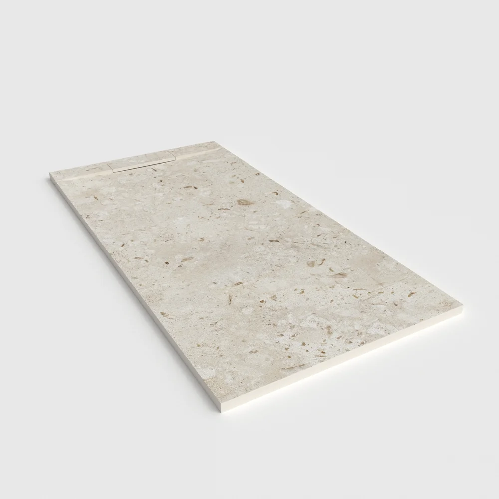 Plato de ducha 3D Plaster efecto mármol DIVINA - vista en perspectiva