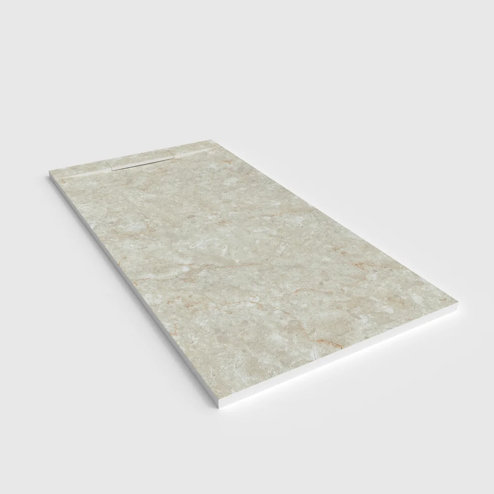 Plato de ducha 3D Plaster efecto mármol DOMARTH - vista en perspectiva