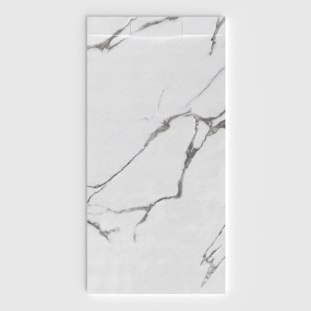 Plato de ducha 3D Plaster efecto mármol ERONTHEA - vista frontal