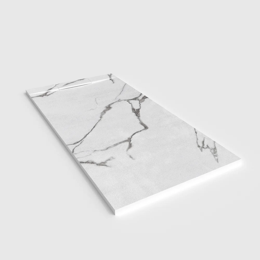 Plato de ducha 3D Plaster efecto mármol ERONTHEA - vista en perspectiva