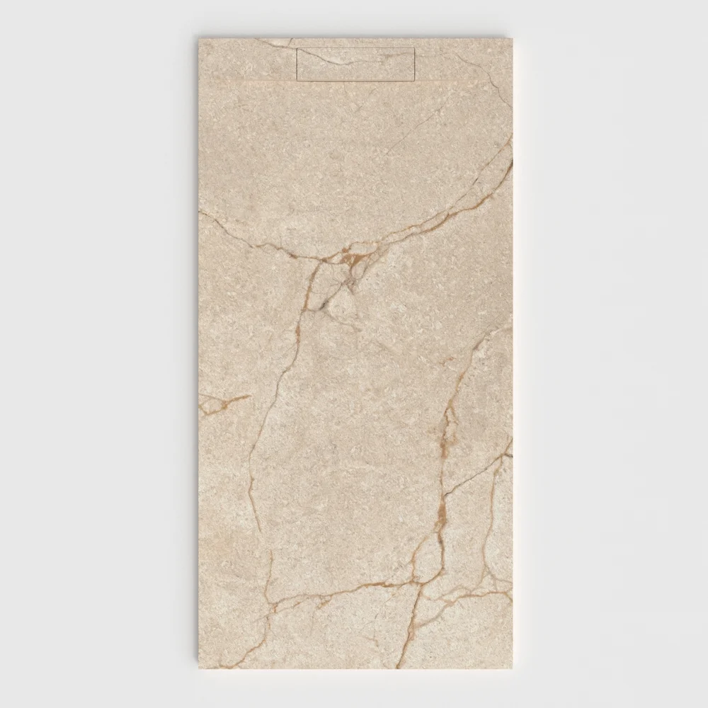 Plato de ducha 3D Plaster efecto mármol ETERNO - vista frontal