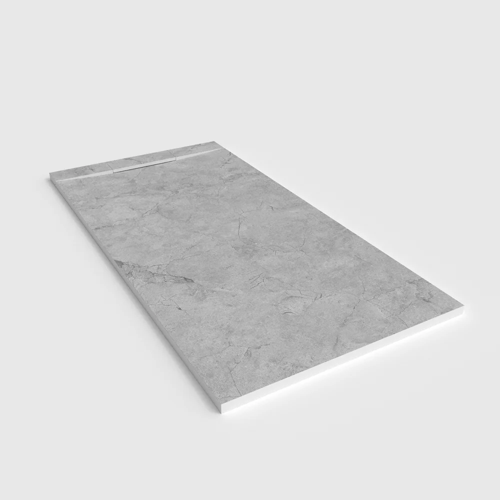 Plato de ducha 3D Plaster efecto mármol Lazuric - vista en perspectiva