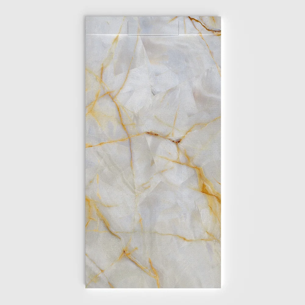 Plato de ducha 3D Plaster efecto mármol Majolys - vista frontal