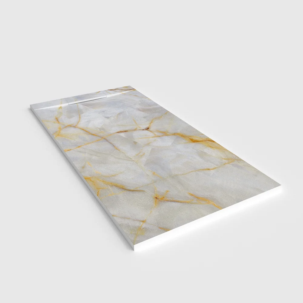 Plato de ducha 3D Plaster efecto mármol Majolys - vista en perspectiva