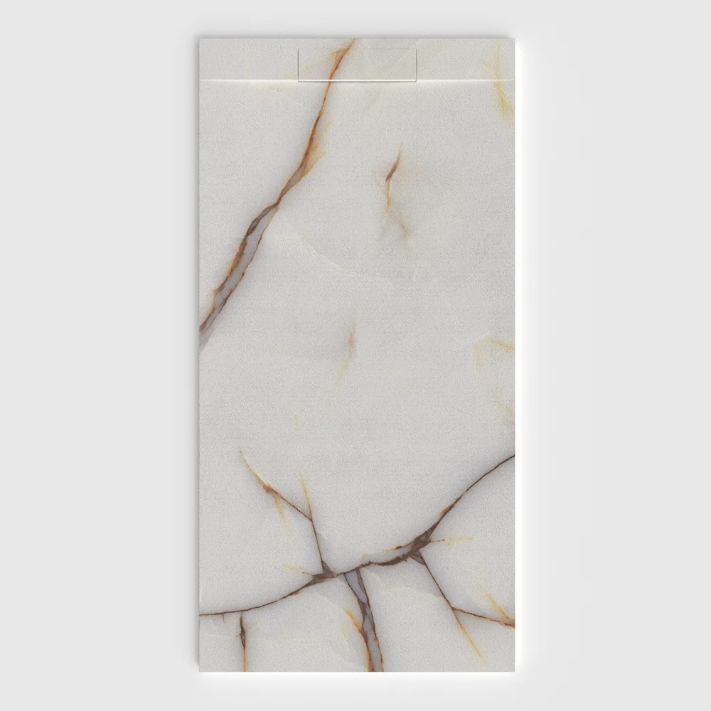 Plato de ducha 3D Plaster efecto mármol Pallenzia - vista frontal