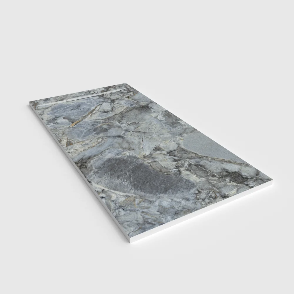 Plato de ducha 3D Plaster efecto mármol Selvenzia - vista en perspectiva
