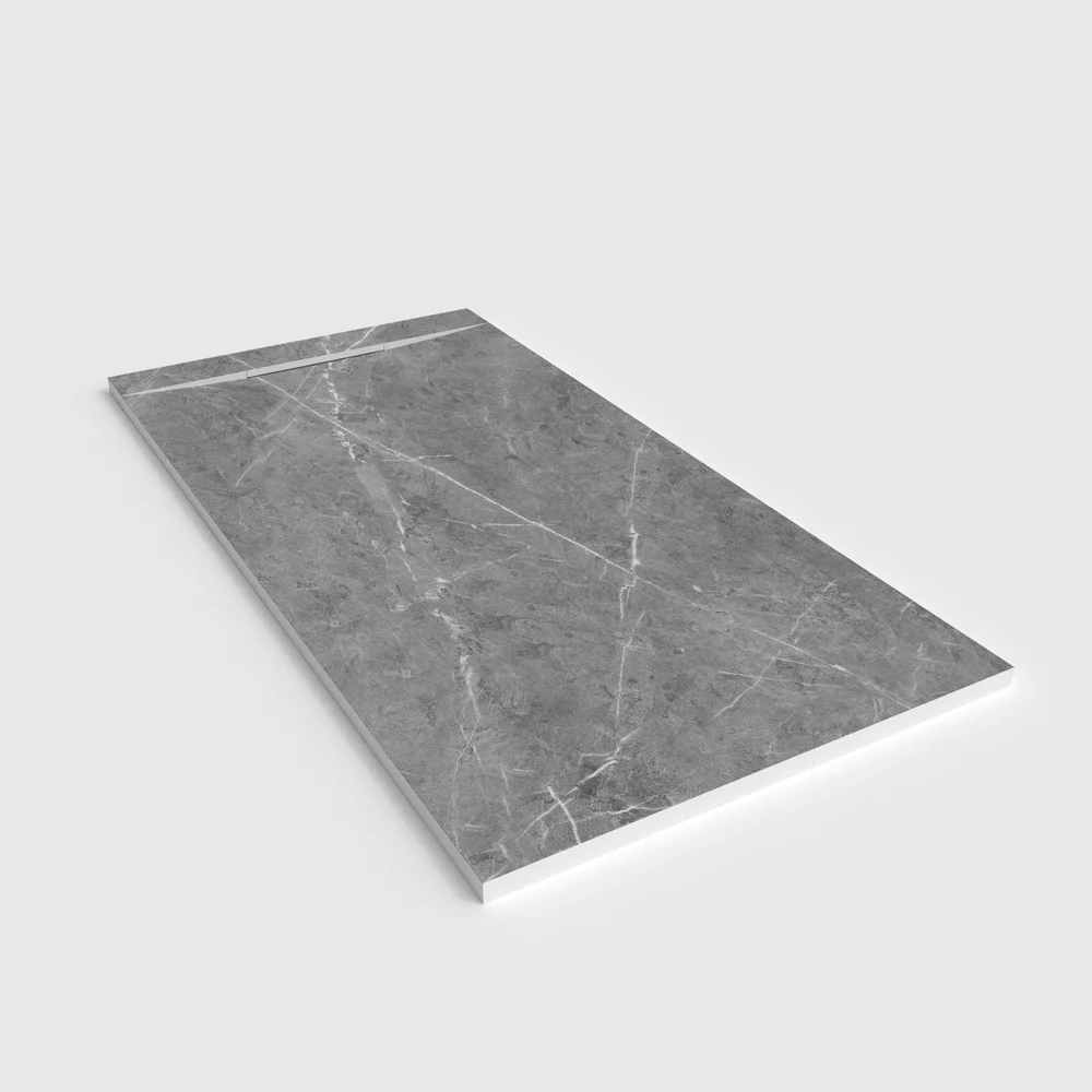 Plato de ducha 3D Plaster efecto mármol Silenor - vista en perspectiva