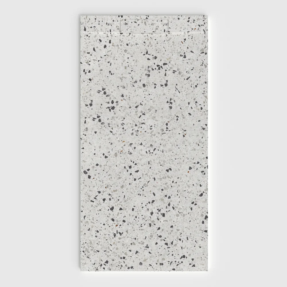 Plato de ducha 3D Plaster efecto terrazo CEMENTIZIA - vista frontal
