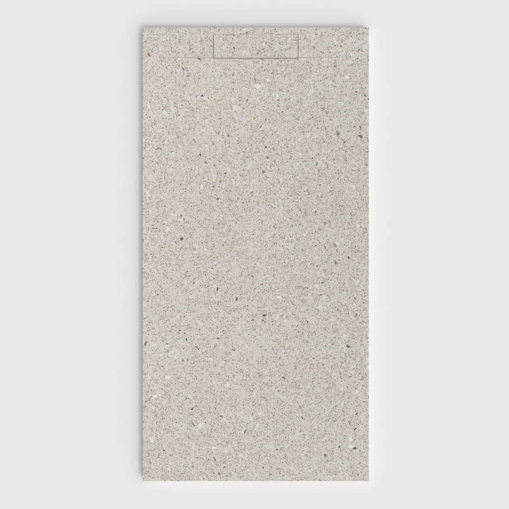 Plato de ducha 3D Plaster efecto terrazo CONCRETE - vista frontal