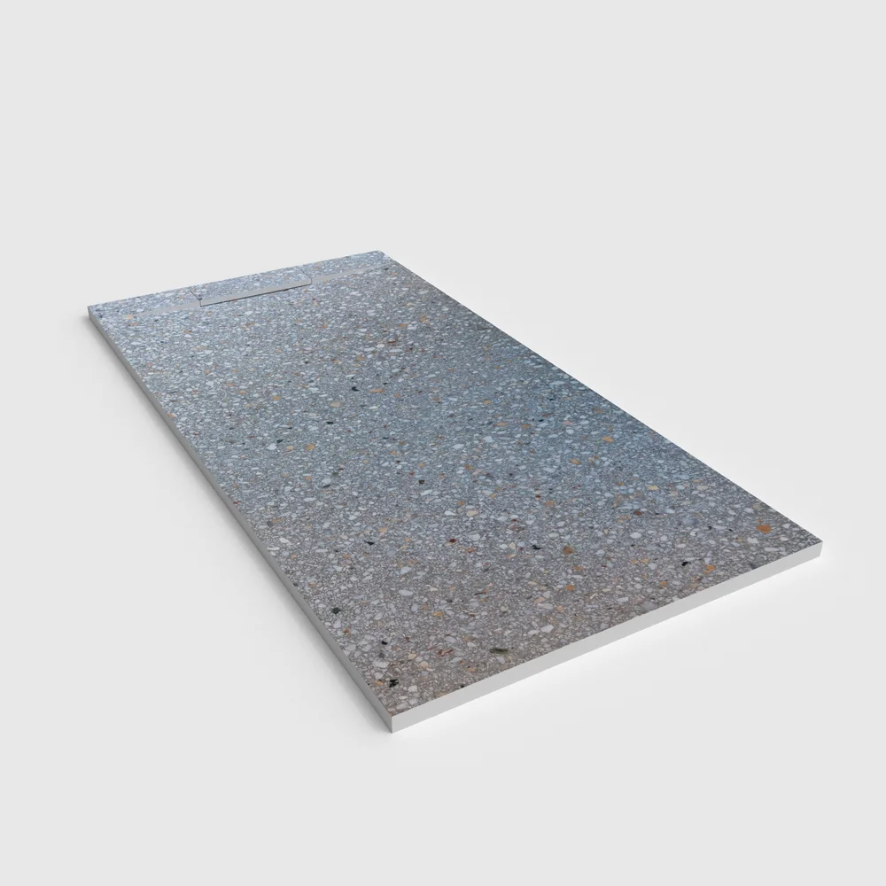 Plato de ducha 3D Plaster efecto terrazo DECOFRACTA - vista en perspectiva
