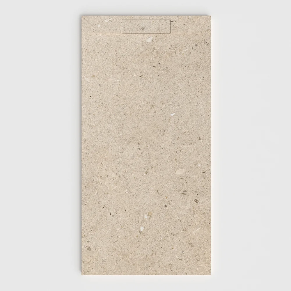 Plato de ducha 3D Plaster efecto terrazo LOTUM - vista frontal