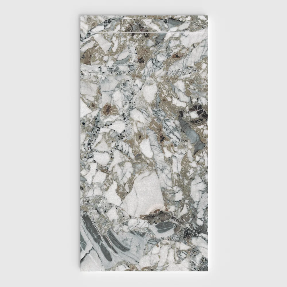 Plato de ducha 3D Plaster efecto terrazo MIXALINA - vista frontal
