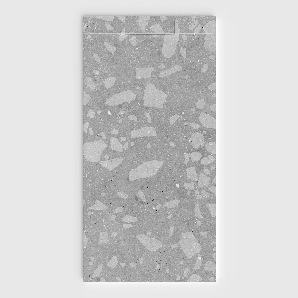 Plato de ducha 3D Plaster efecto terrazo PASTELLARO - vista frontal