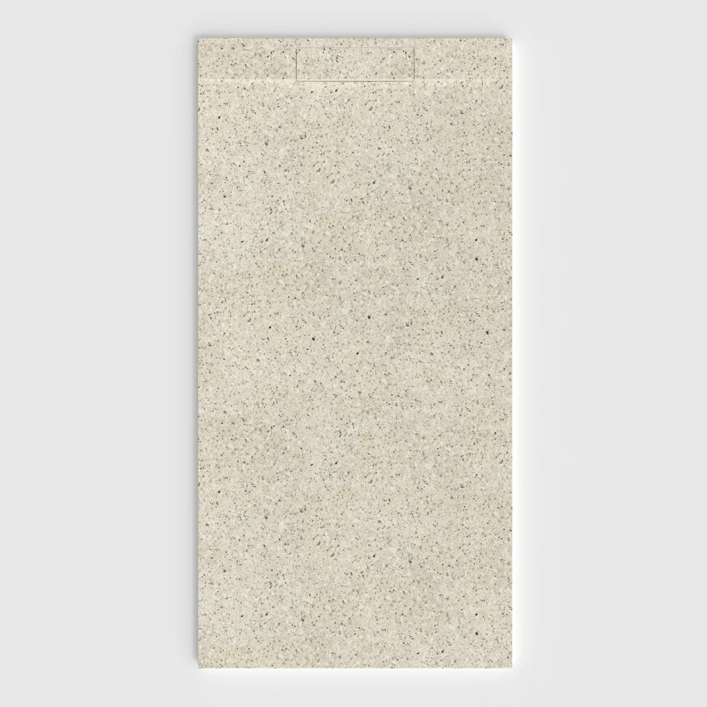 Plato de ducha 3D Plaster efecto terrazo POLVERETTI - vista frontal