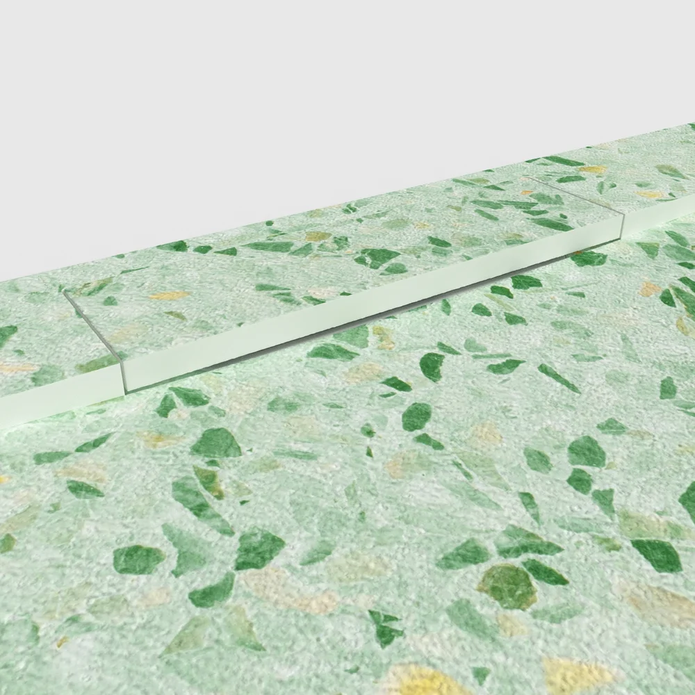 Plato de ducha 3D Plaster efecto terrazo PULVIRAMA - detalle de textura
