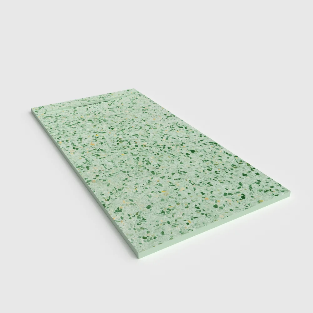 Plato de ducha 3D Plaster efecto terrazo PULVIRAMA - vista en perspectiva