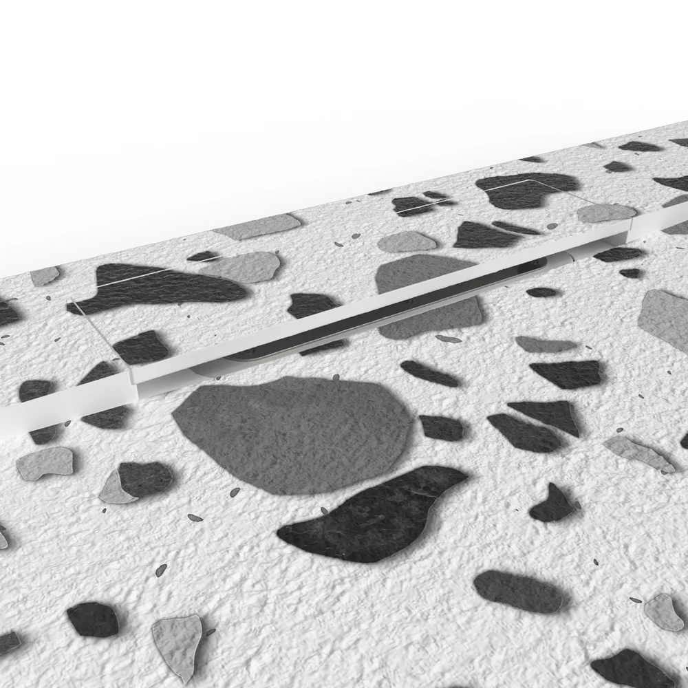 Plato de ducha 3D Plaster efecto terrazo SPECKLED - detalle de textura