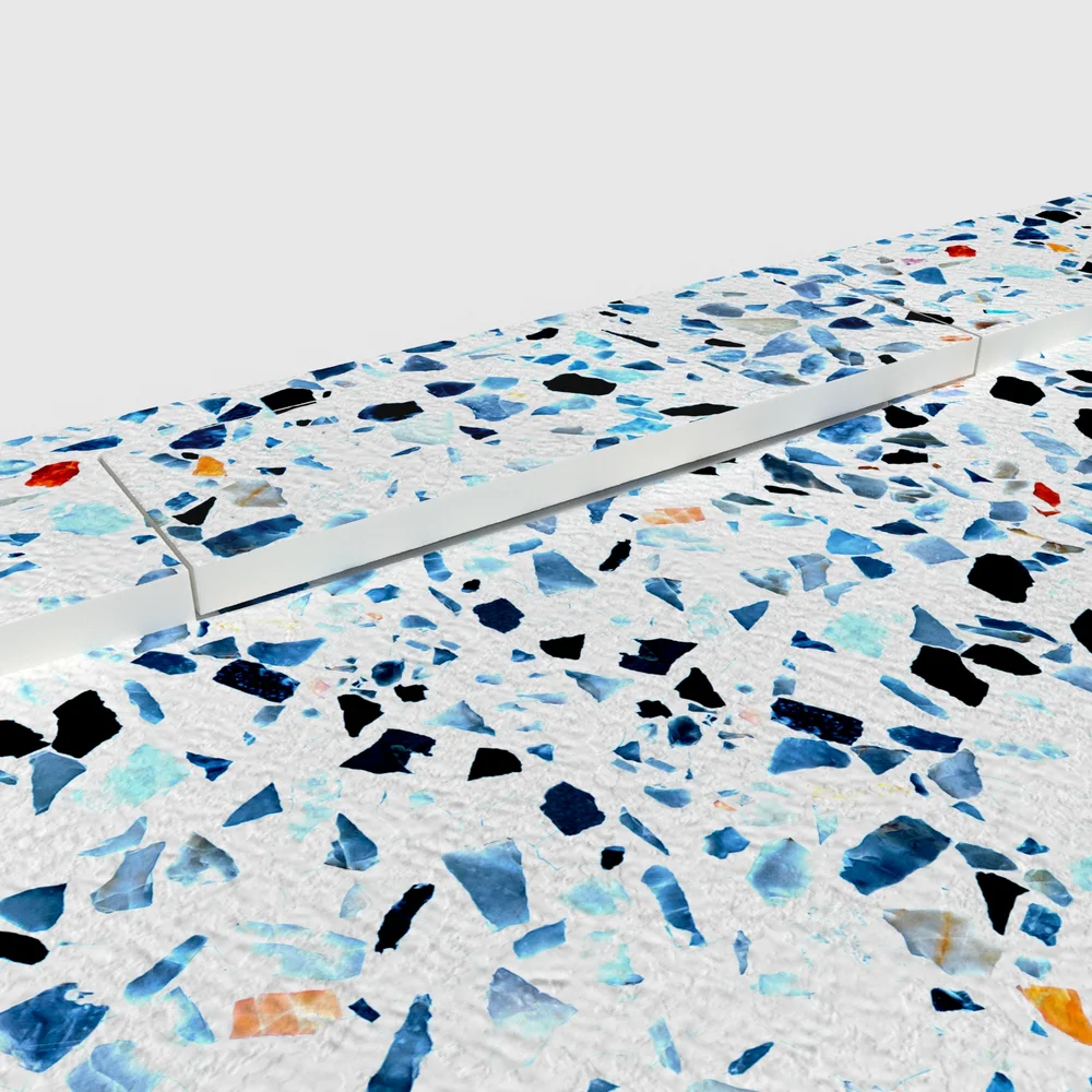 Plato de ducha 3D Plaster efecto terrazo SPICOLATO - detalle de textura