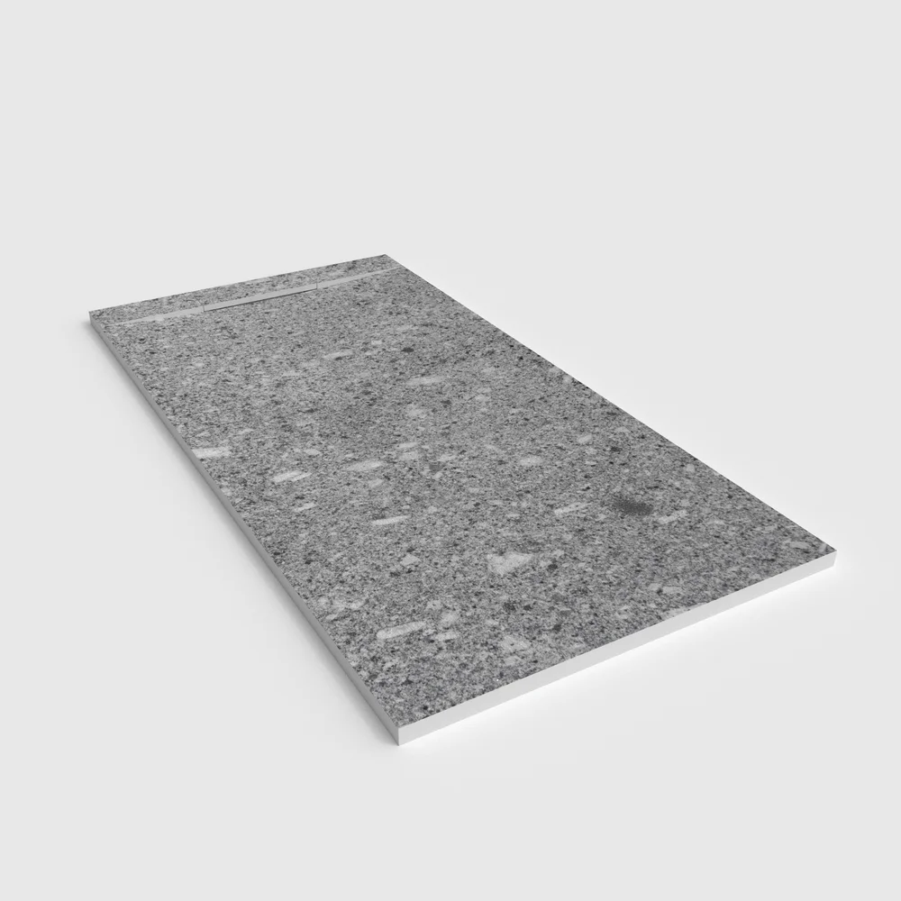 Plato de ducha 3D Plaster efecto terrazo SPLINTZIA - vista en perspectiva