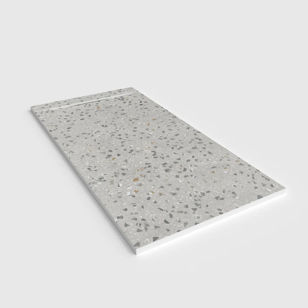 Plato de ducha 3D Plaster efecto terrazo TERICOTA - vista en perspectiva