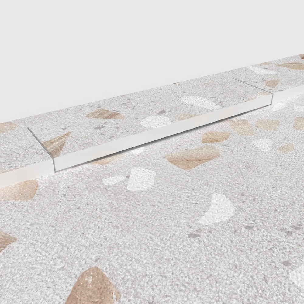 Plato de ducha 3D Plaster efecto terrazo VITRALUXO - detalle de textura